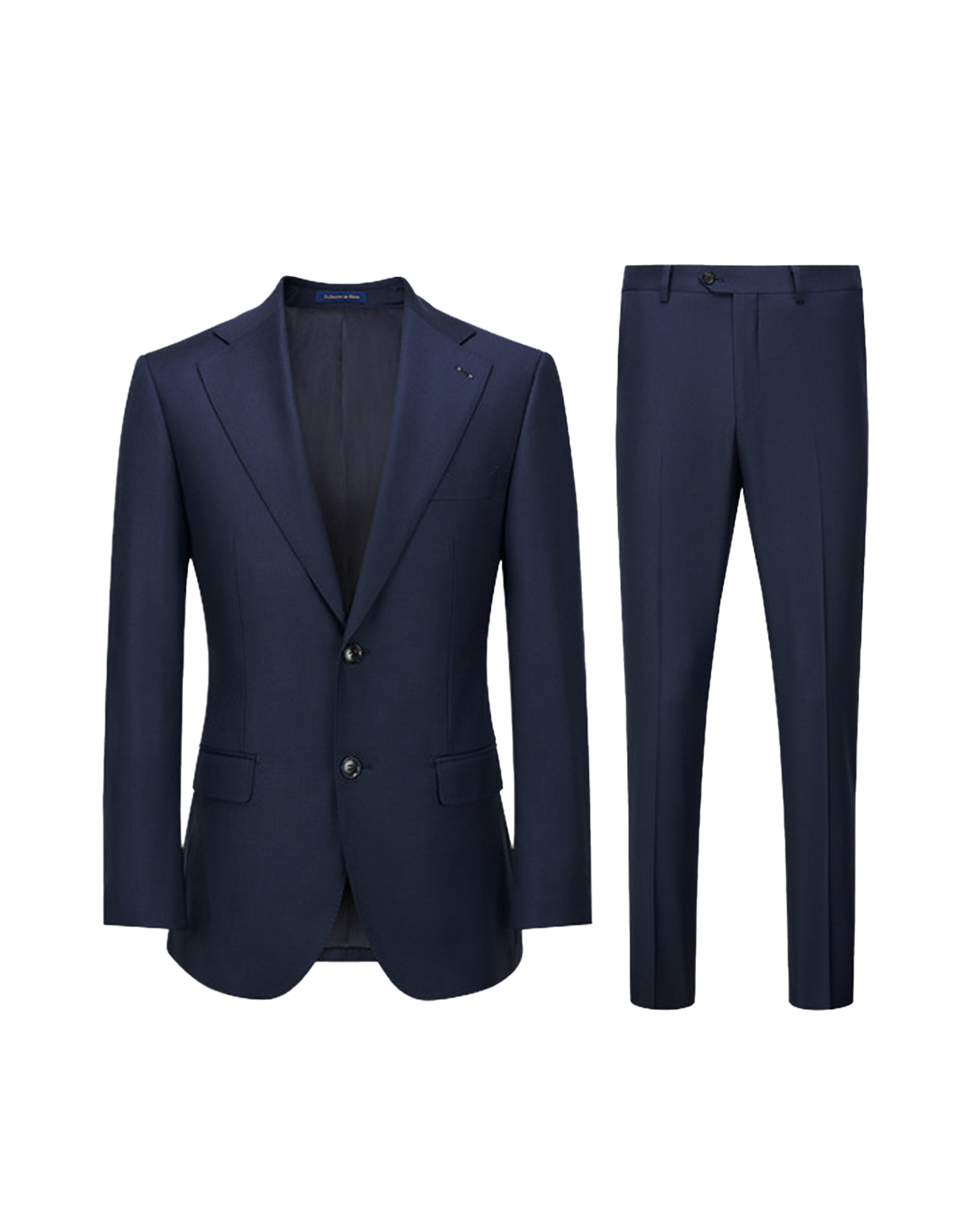 Costume single breasted, lapela notched, em lã merino super 110 18.25 µ - Azul Marinho GDM