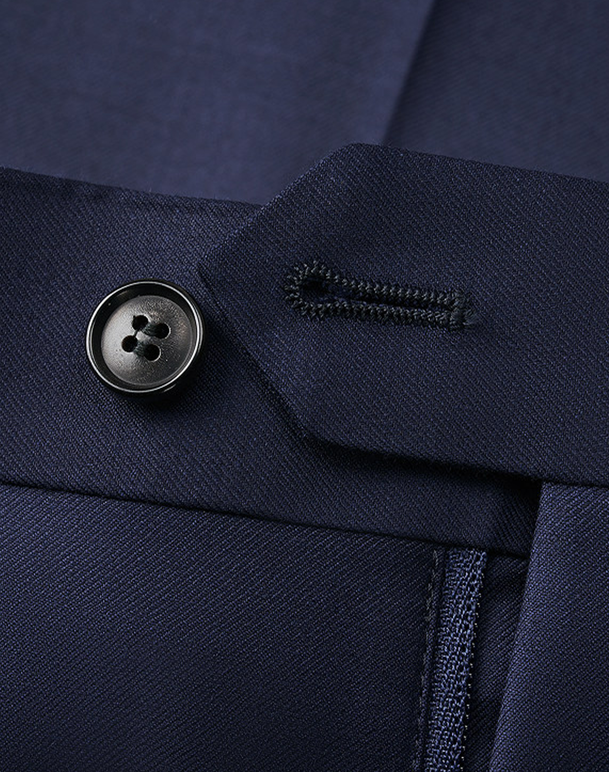 Costume single breasted, lapela notched, em lã merino super 110 18.25 µ - Azul Marinho GDM