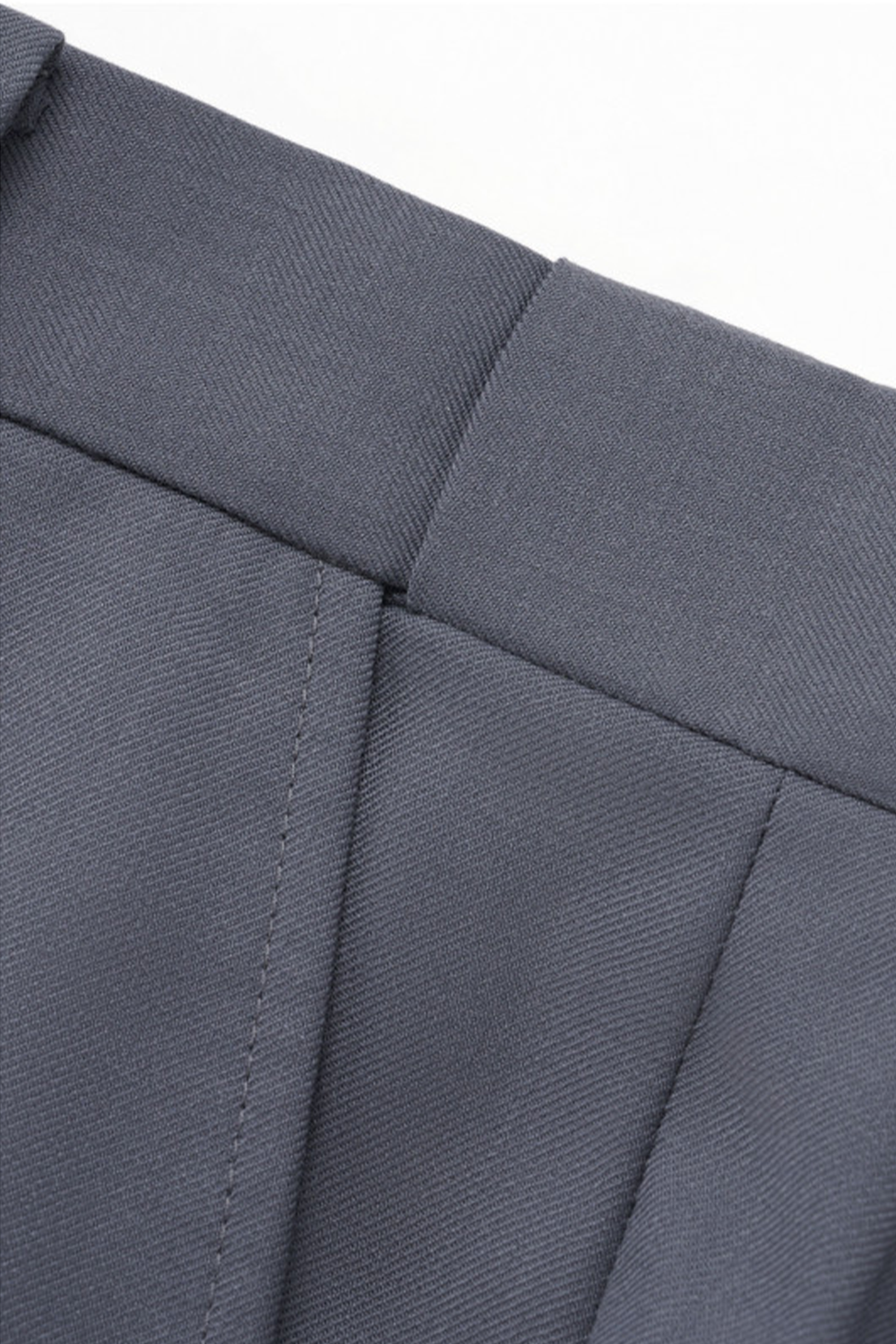 Costume single breasted, half canvas, lapela notched, em lã merino super 110 18.25 µ - Azul Cimento GMN