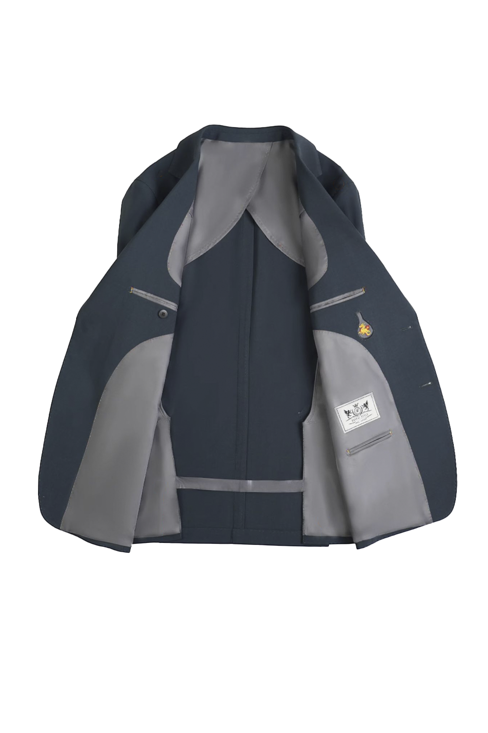 Blazer Easy Care (antimassado), desestruturado,  single breasted, com lyocell e lapela notched - Azul marinho BPN