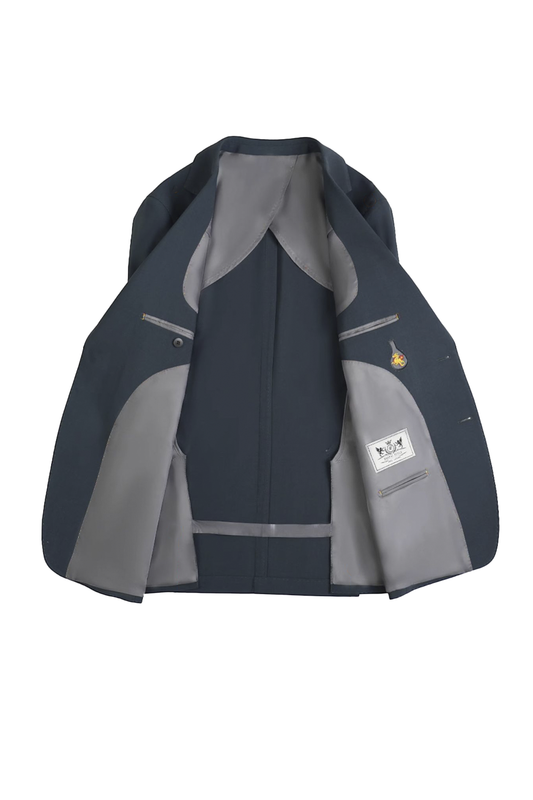 Blazer Easy Care (antimassado), desestruturado, single breasted, com lyocell e lapela notched - Azul marinho BPN