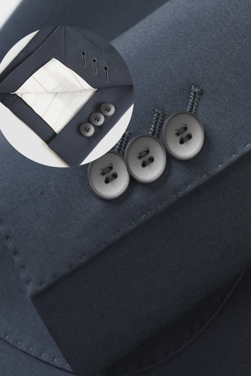 Blazer Easy Care (antimassado), desestruturado,  single breasted, com lyocell e lapela notched - Azul marinho BPN