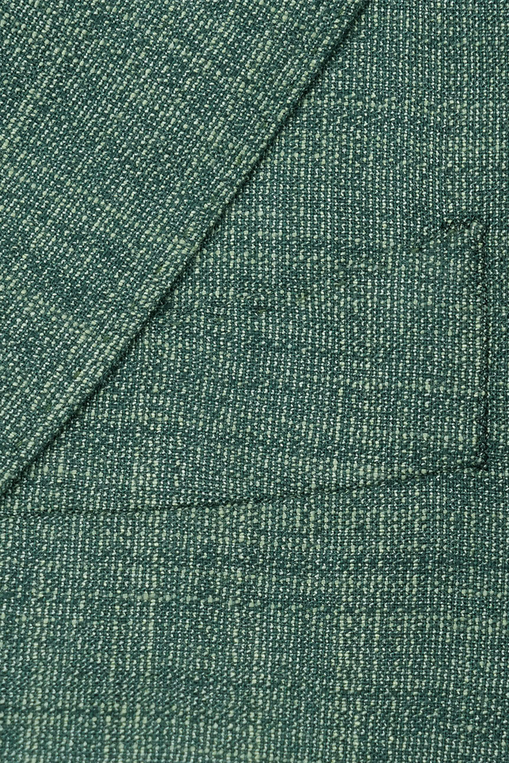 Blazer desestruturado single breasted, em lã, linho, seda e fibra de bambu, com lapela notched - Verde BPN