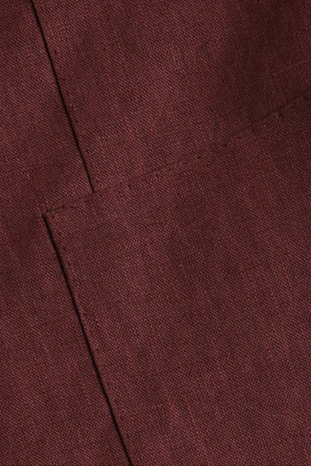 Costume single breasted, lapela notched, 100% linho - Borgonha FMY