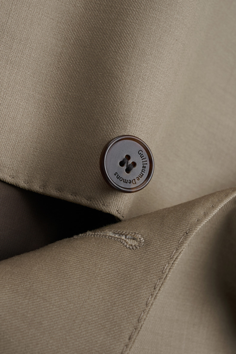 Costume single breasted, half canvas, lapela notched, em lã merino super 100 18.75 µ - Khaki Fendi GMN