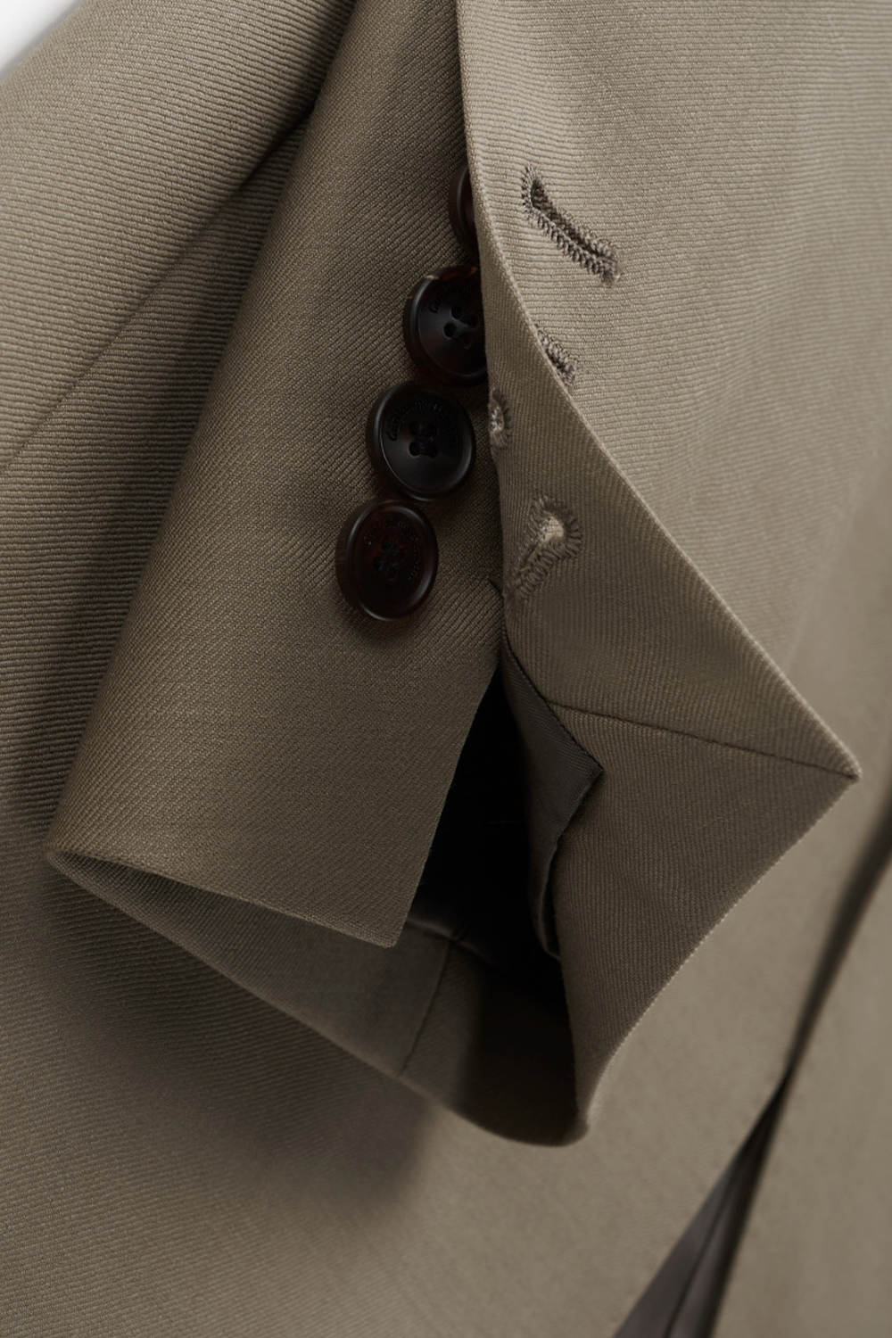 Costume single breasted, half canvas, lapela notched, em lã merino super 100 18.75 µ - Khaki Fendi GMN