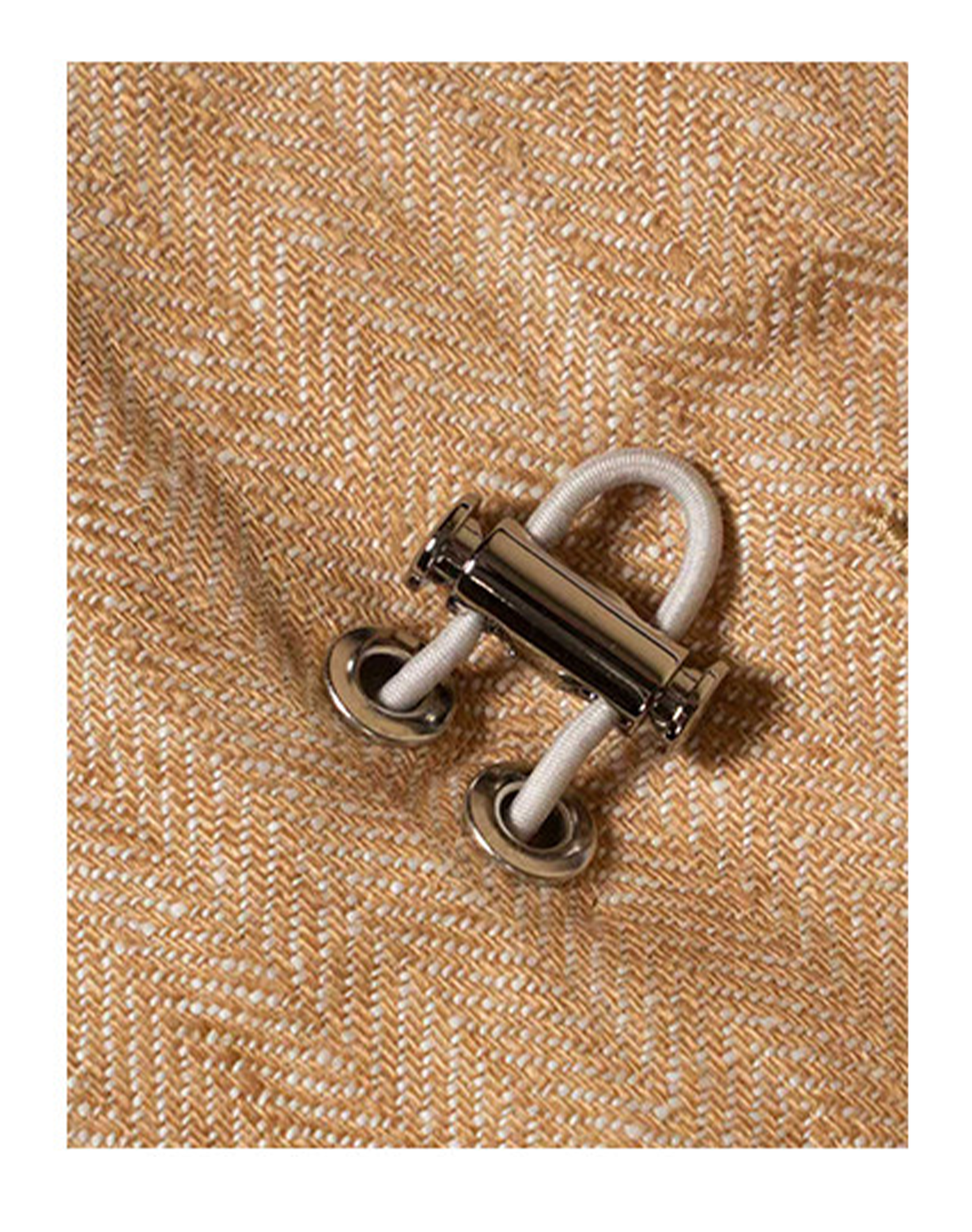 CARMURAT  - Safari Jacket desestruturado, com ajuste interno, 100% linho espinha de peixe - Caramelo LINEN CLUB