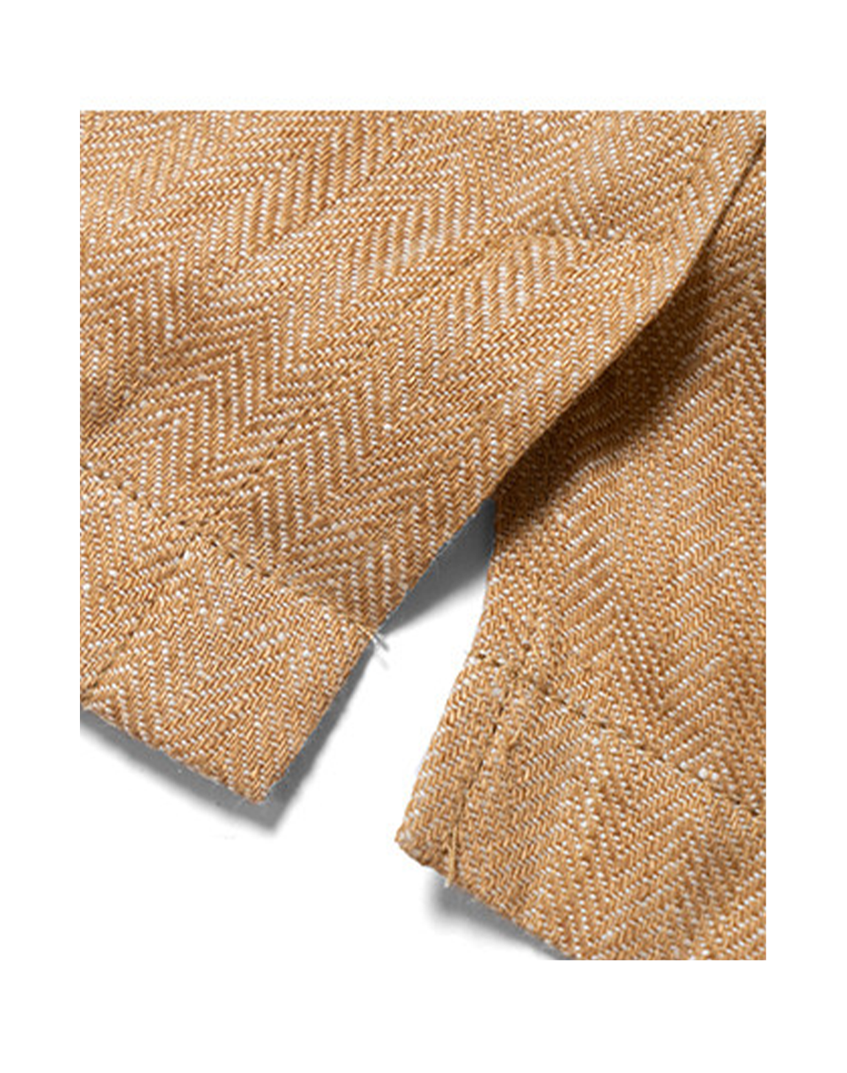 CARMURAT  - Safari Jacket desestruturado, com ajuste interno, 100% linho espinha de peixe - Caramelo LINEN CLUB