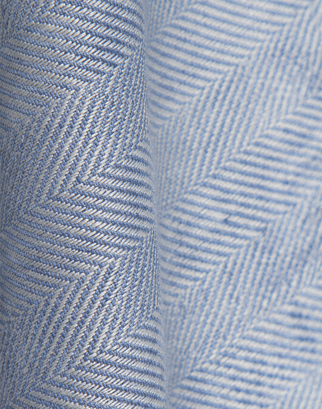 CARMURAT  - Safari Jacket desestruturado, com ajuste interno, 100% linho espinha de peixe - Azul Powder LINEN CLUB