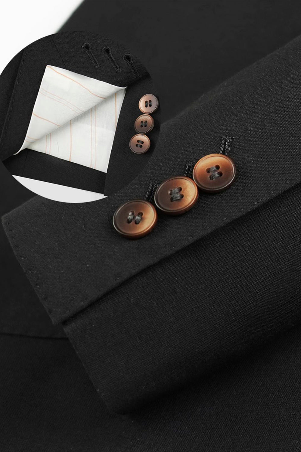 Blazer desestruturado single breasted, em viscose e liocel com lapela notched - Preto BPN