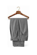 Ateliê Lynch - Calça em lã merino, super 110's 18.25 micron, com ajustadores laterais - Cinza Claro