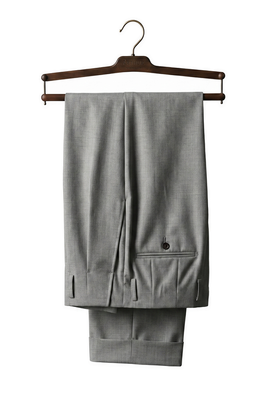 Ateliê Lynch - Calça cós de Hollywood, em linho, algodão e poliviscose -  Cinza