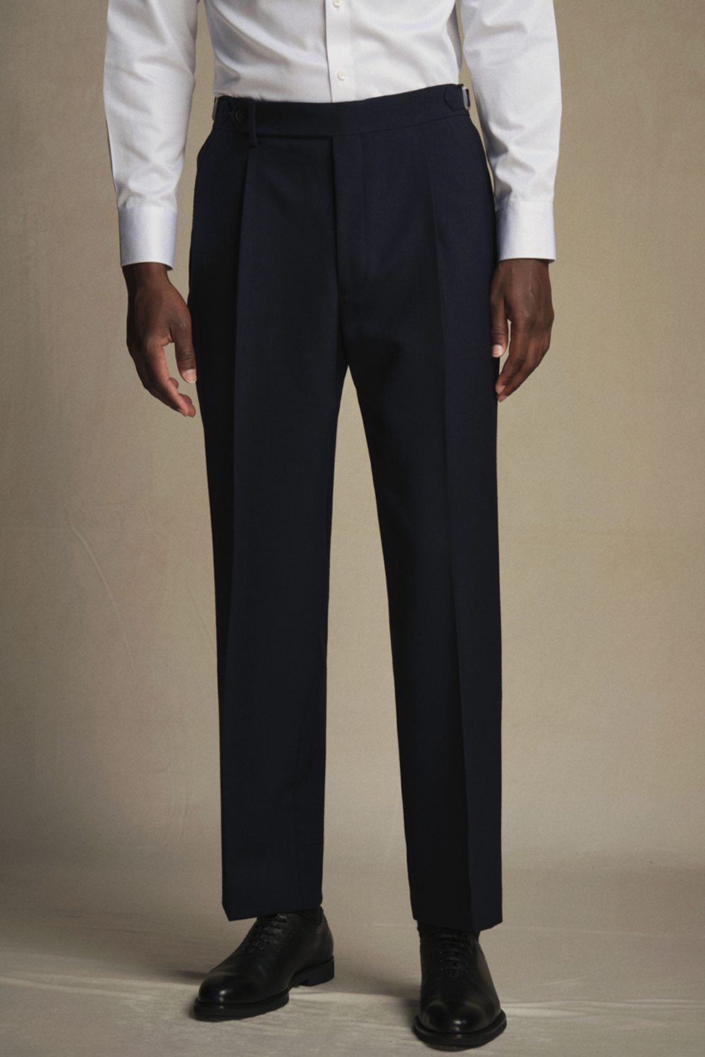 Costume double breasted 6x2, half canvas, lapela peak, em lã merino super 100 18.75 µ, 320g - Azul Marinho FMY