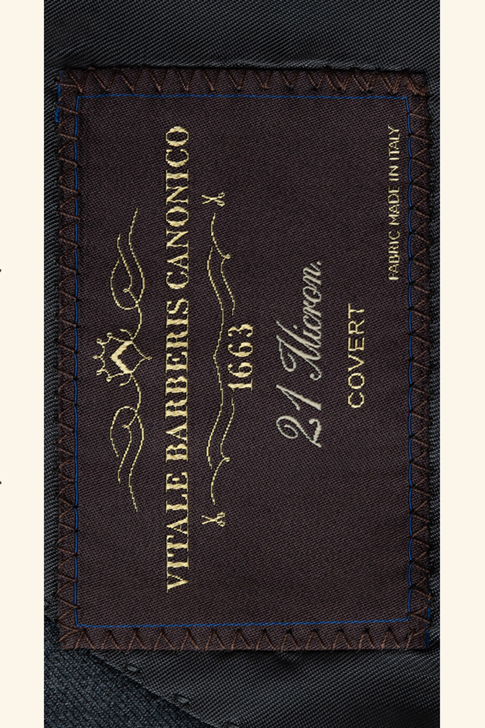 Lanifício Vitale Barberis Canônico- Costume single breasted, half canvas, em lã 21 micron COVERT , lapela notched - Cinza Chumbo SKA