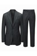 Lanifício Vitale Barberis Canônico- Costume single breasted, half canvas, em lã 21 micron COVERT , lapela notched - Cinza Chumbo SKA