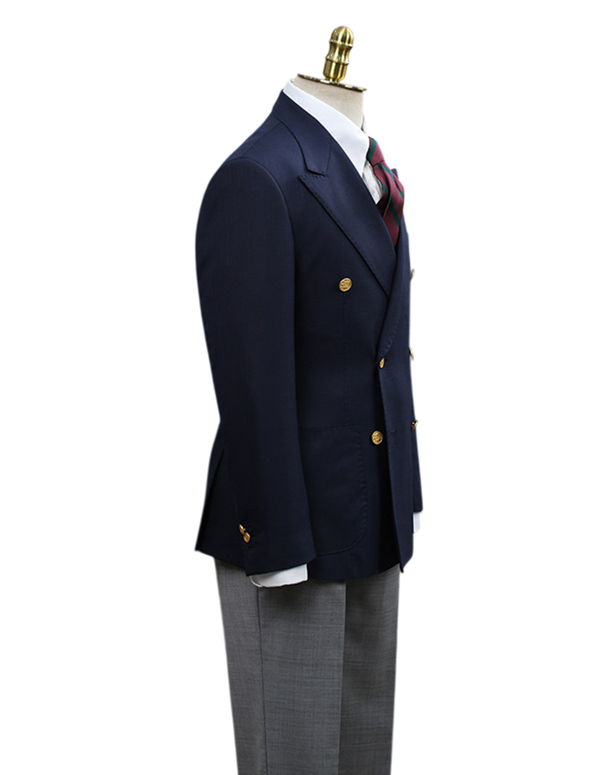 Blazer marinheiro, em lã tropical double breasted 6x2 com lapela peak large - Navy Azul HNR