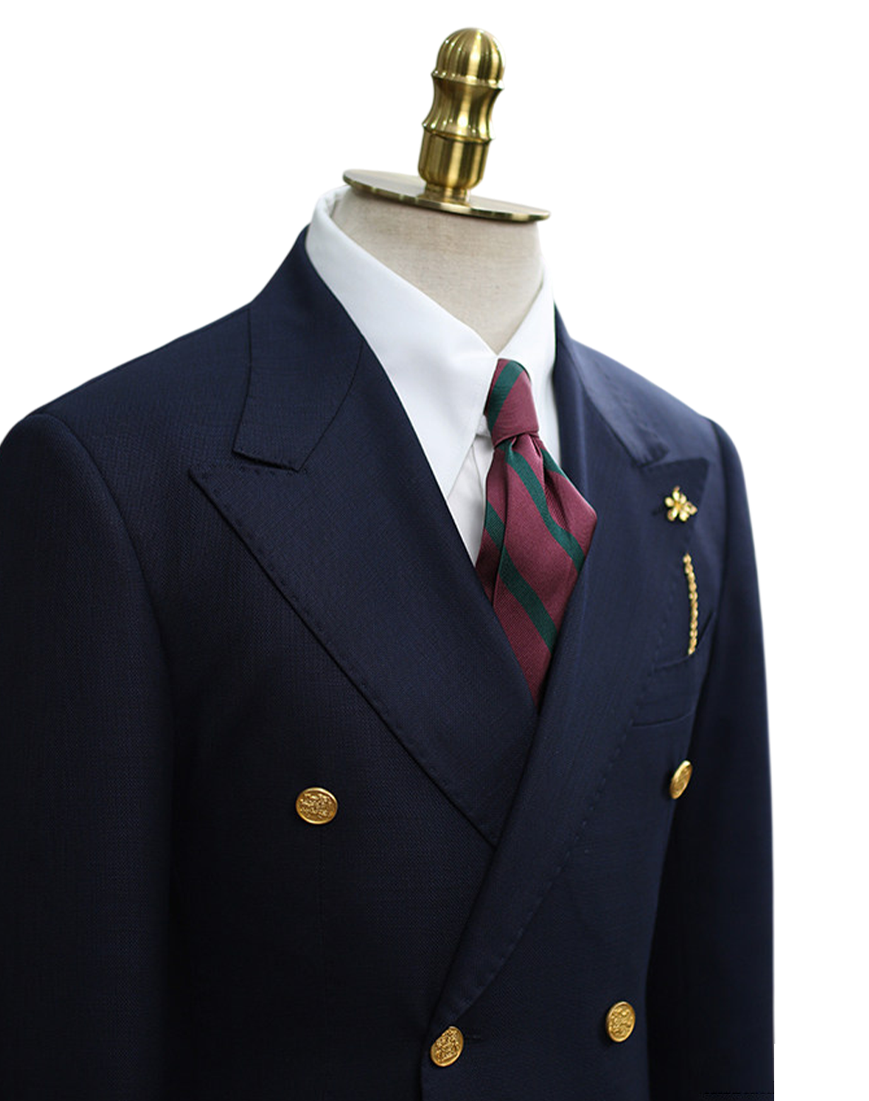 Blazer marinheiro, em lã tropical double breasted 6x2 com lapela peak large - Navy Azul HNR