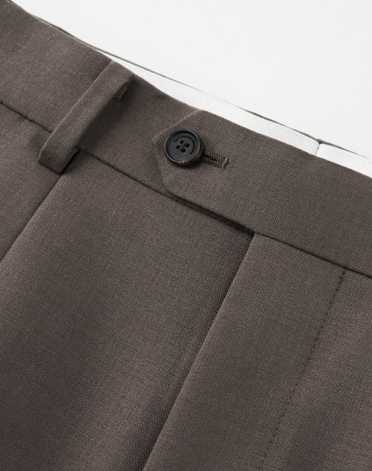 Costume single breasted, lapela notched, em lã merino super 110 18.25 µ - Marrom GDM