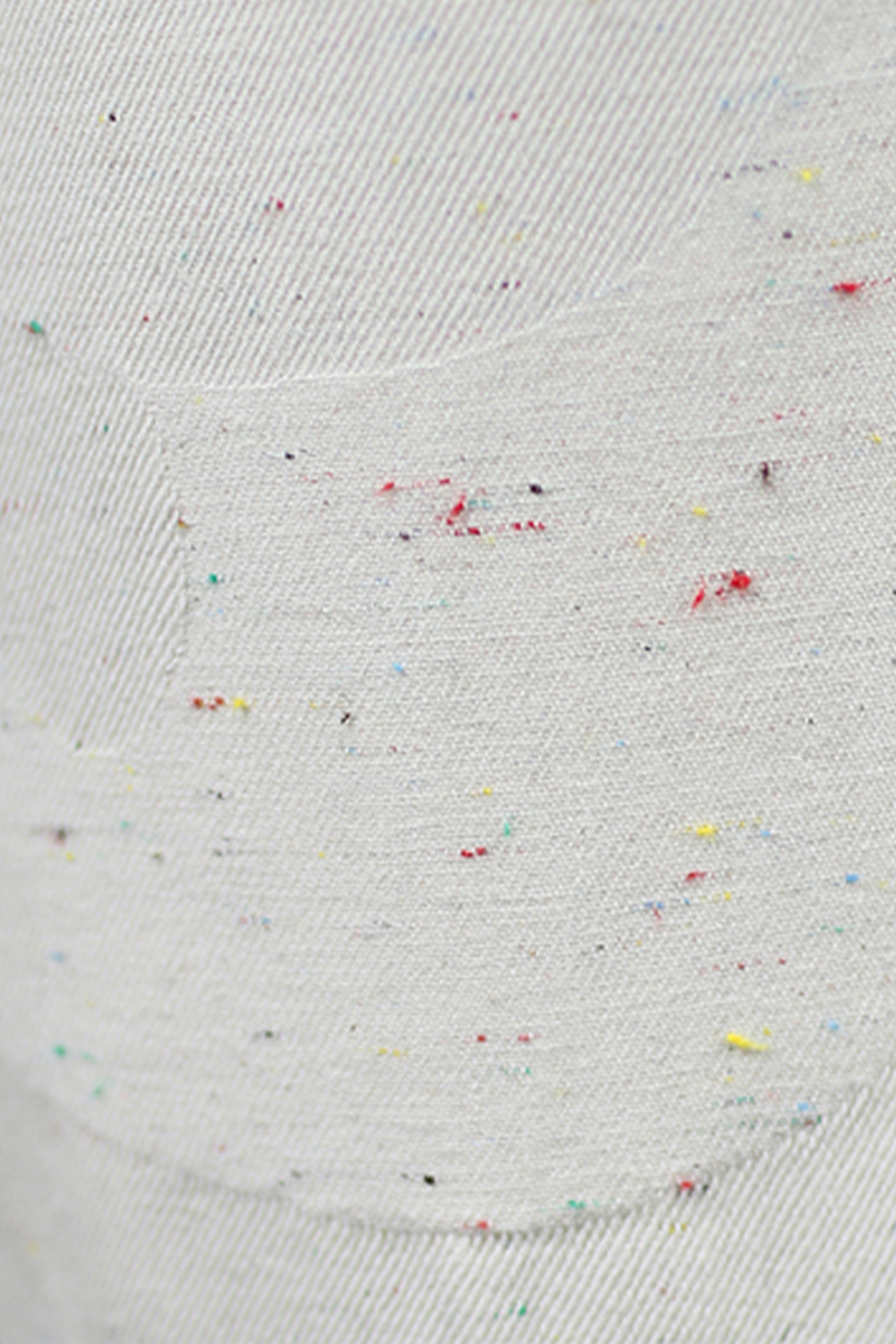 Blazer em algodão speckled, double breasted 6x1, com lapela peak - Nep Branco Damasco HNR