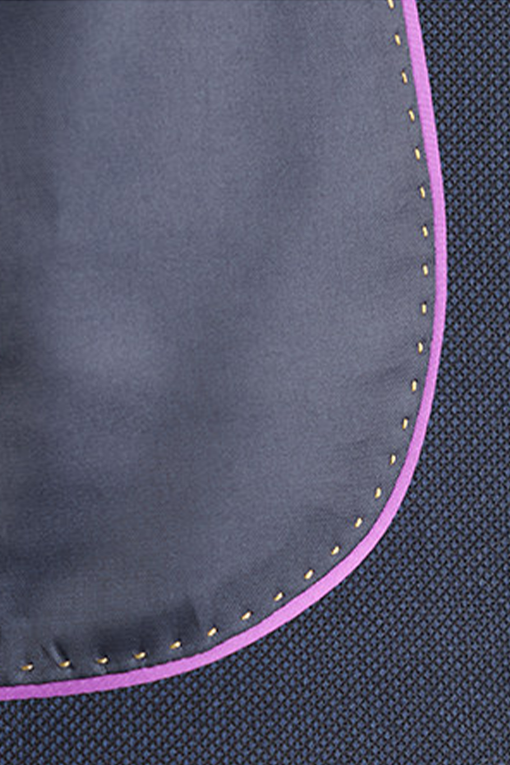 Blazer single breasted em lã merino 110's 18.25 micron com lapela notched large - Azul PYZ