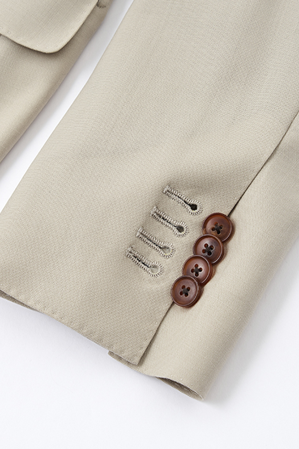 Costume single breasted, half canvas, lapela notched, em lã antimassado, super 110 18.25 µ, - Off-White Antimassado ByCrt
