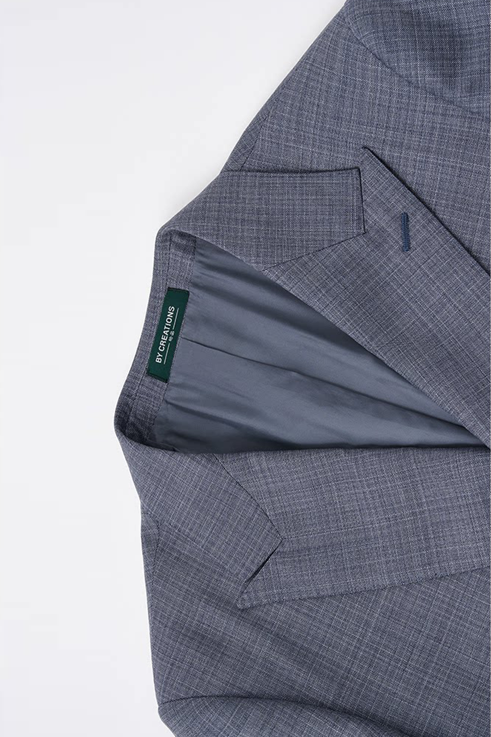 Lanifício Reda 1865 - Costume em lã merino, double breasted 6x2, half canvas com lapela peak - Azul cimento