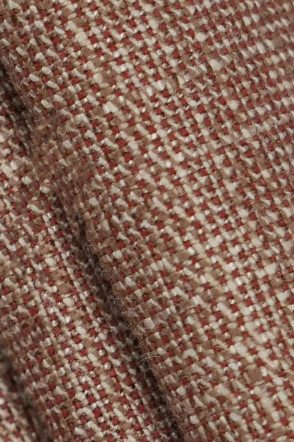 Blazer desestruturado single breasted, em lã, linho, seda e fibra de bambu, com lapela notched - Khaki Salmão BPN