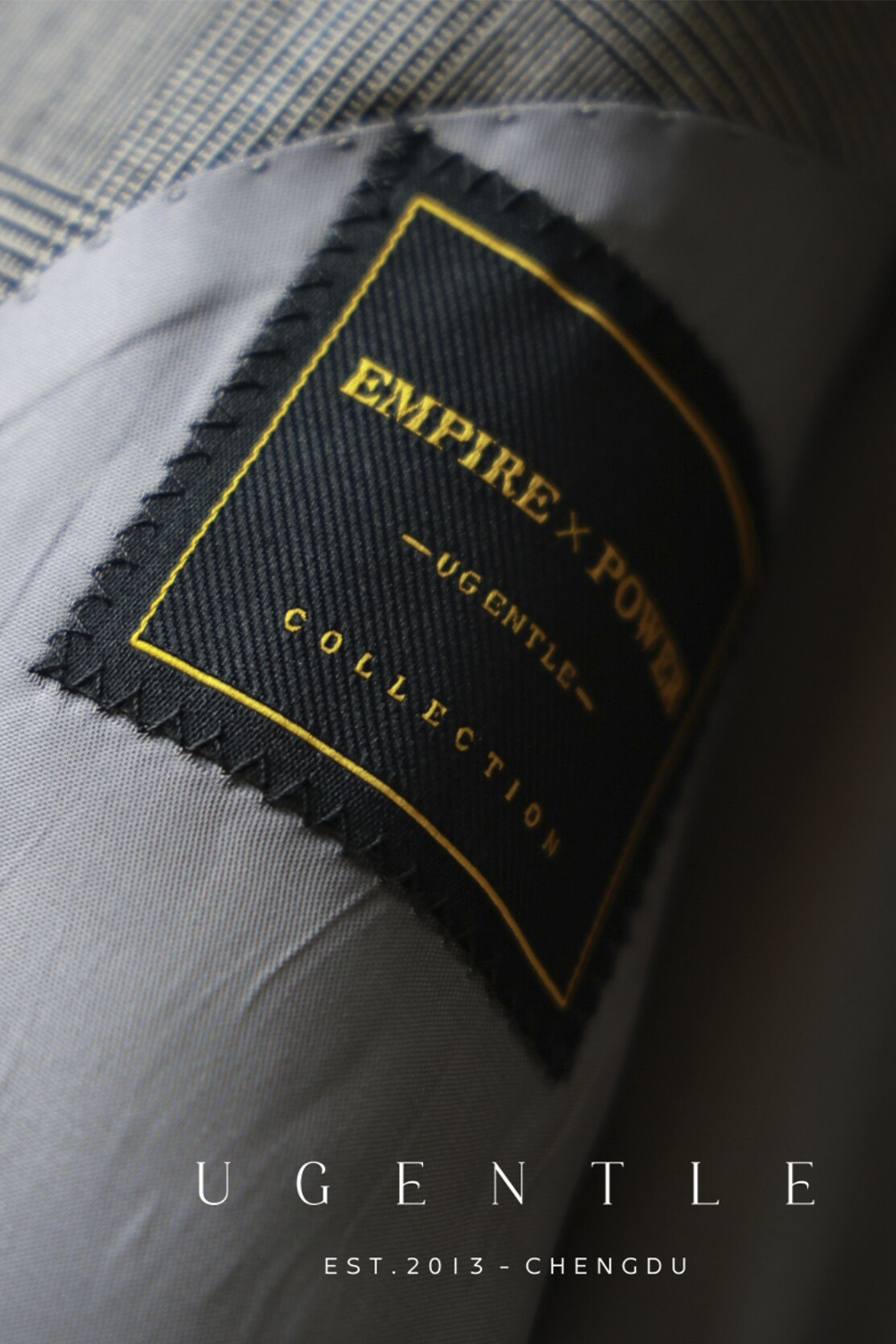 UGLENTLE  - Costume single breasted, half canvas, lapela notched, em lã merino super 100 18.75 µ, - Cinza padronagem Glen Check UGLENTLE Empire Power