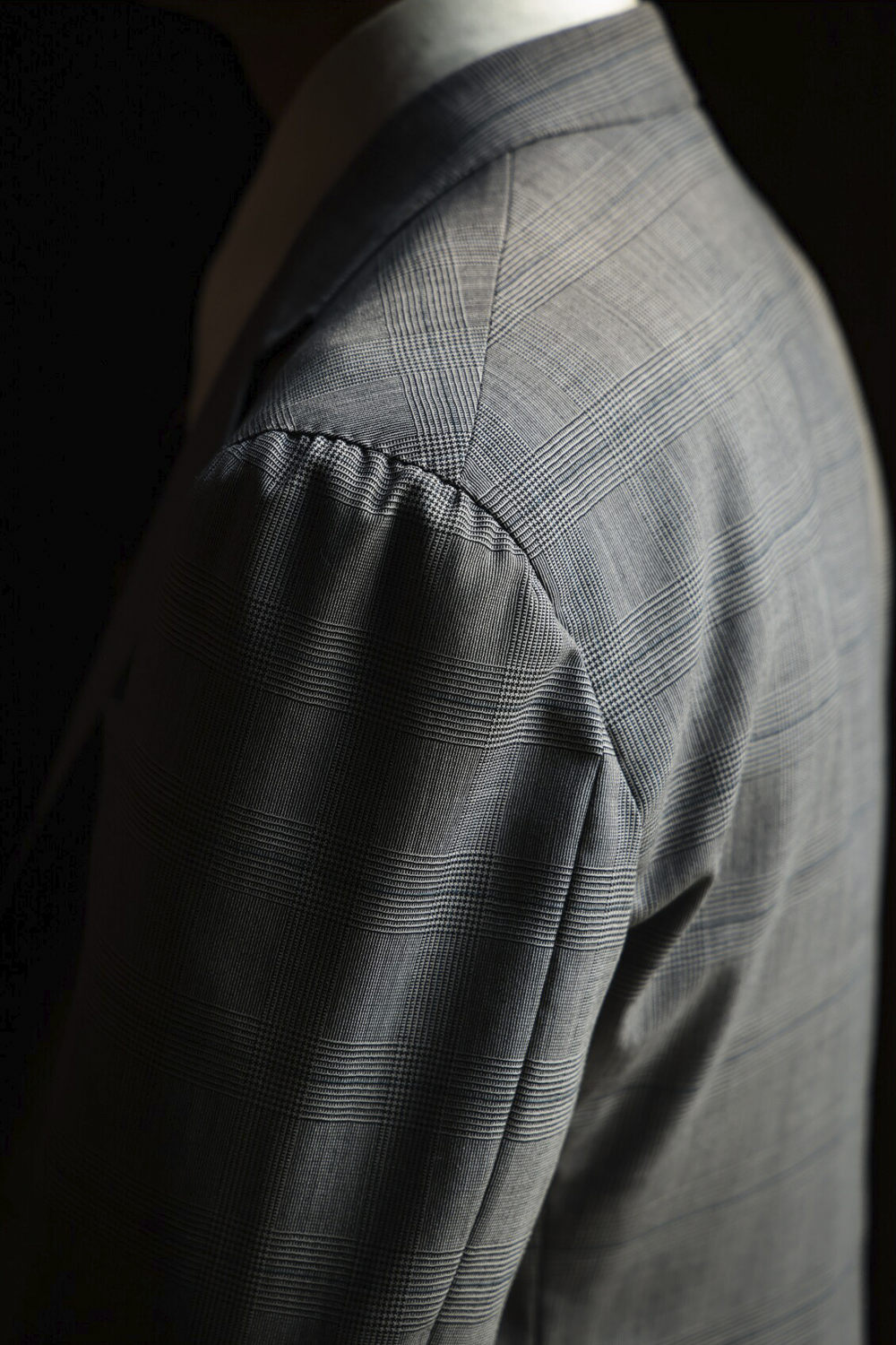 UGLENTLE  - Costume single breasted, half canvas, lapela notched, em lã merino super 100 18.75 µ, - Cinza padronagem Glen Check UGLENTLE Empire Power