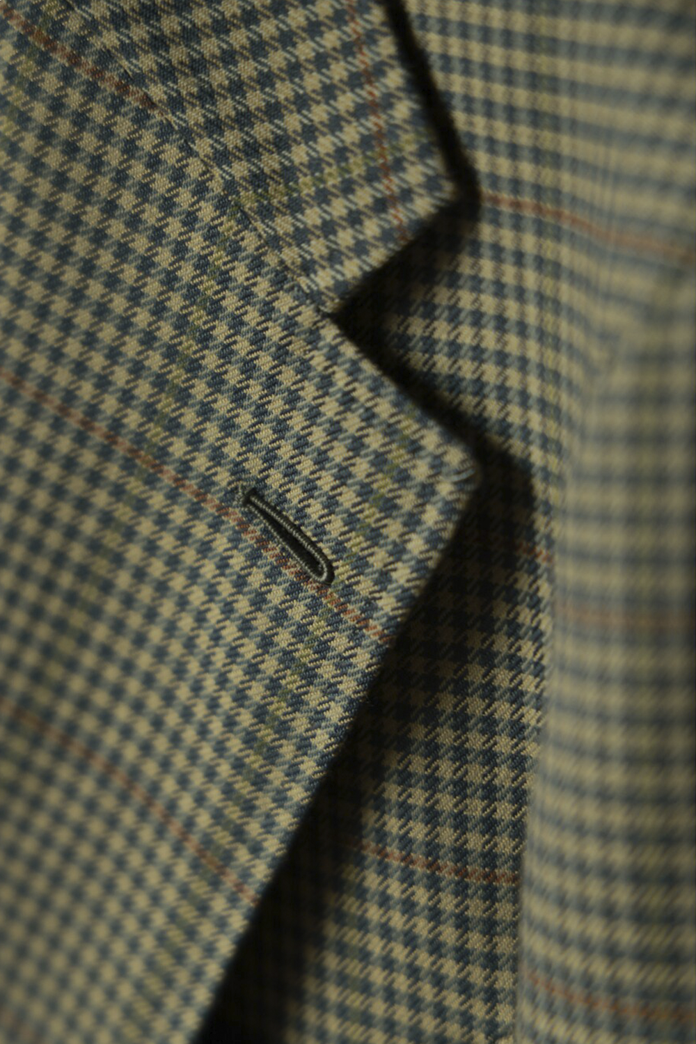 UGLENTLE  - Costume single breasted, half canvas, lapela notched, em lã merino super 100 18.75 µ, - Verde Oliva padronagem Glen Check UGLENTLE Time Travel Series