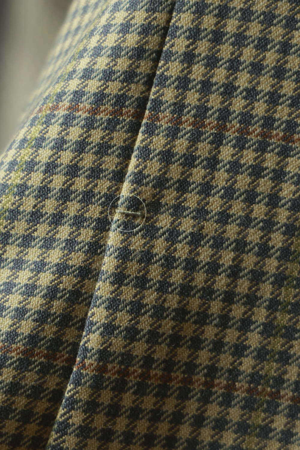 UGLENTLE  - Costume single breasted, half canvas, lapela notched, em lã merino super 100 18.75 µ, - Verde Oliva padronagem Glen Check UGLENTLE Time Travel Series