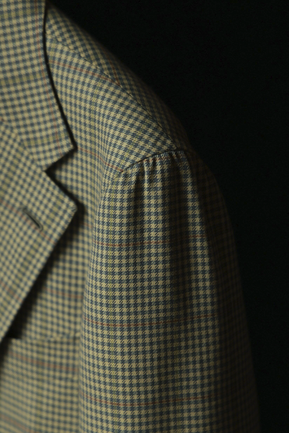 UGLENTLE  - Costume single breasted, half canvas, lapela notched, em lã merino super 100 18.75 µ, - Verde Oliva padronagem Glen Check UGLENTLE Time Travel Series