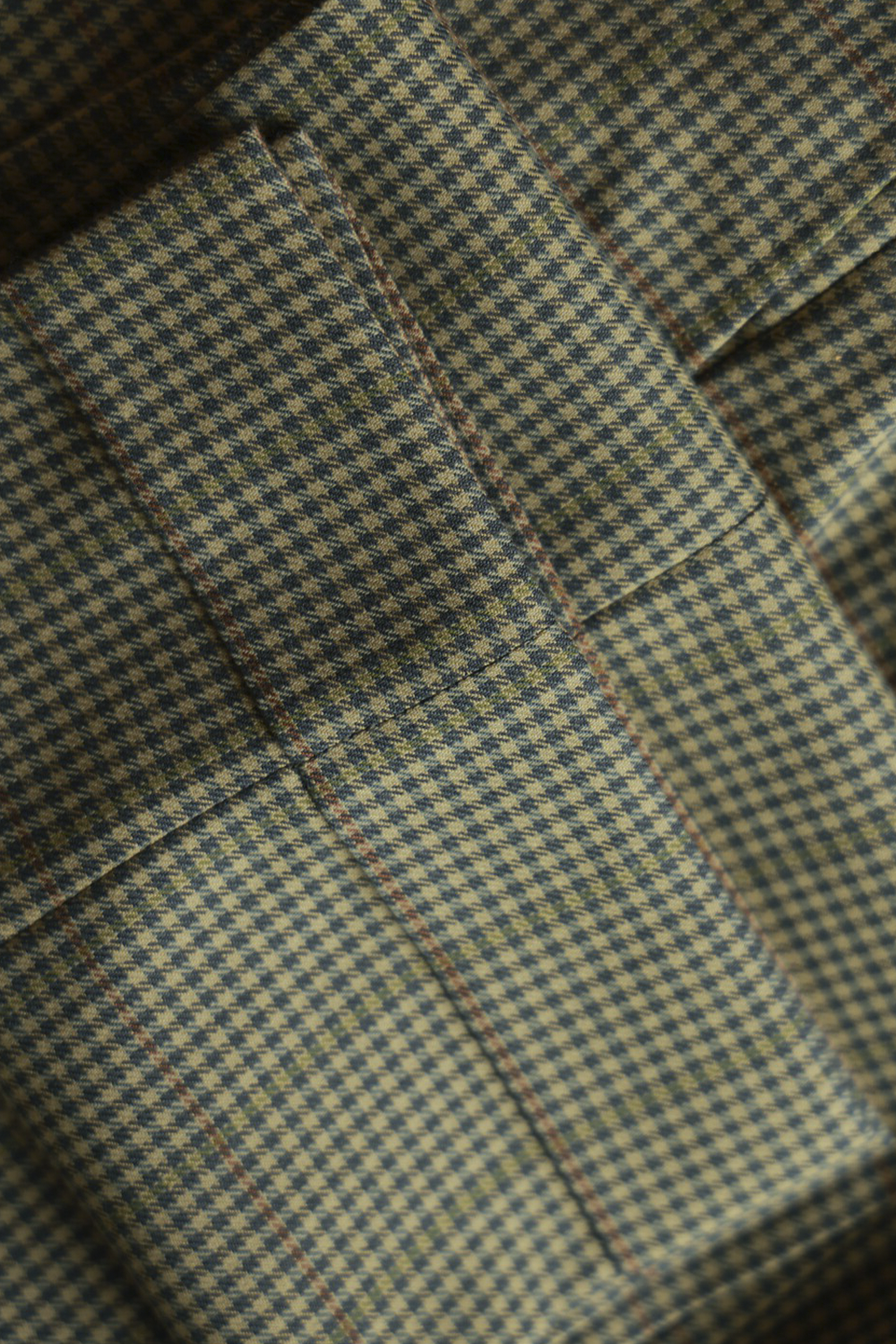 UGLENTLE  - Costume single breasted, half canvas, lapela notched, em lã merino super 100 18.75 µ, - Verde Oliva padronagem Glen Check UGLENTLE Time Travel Series