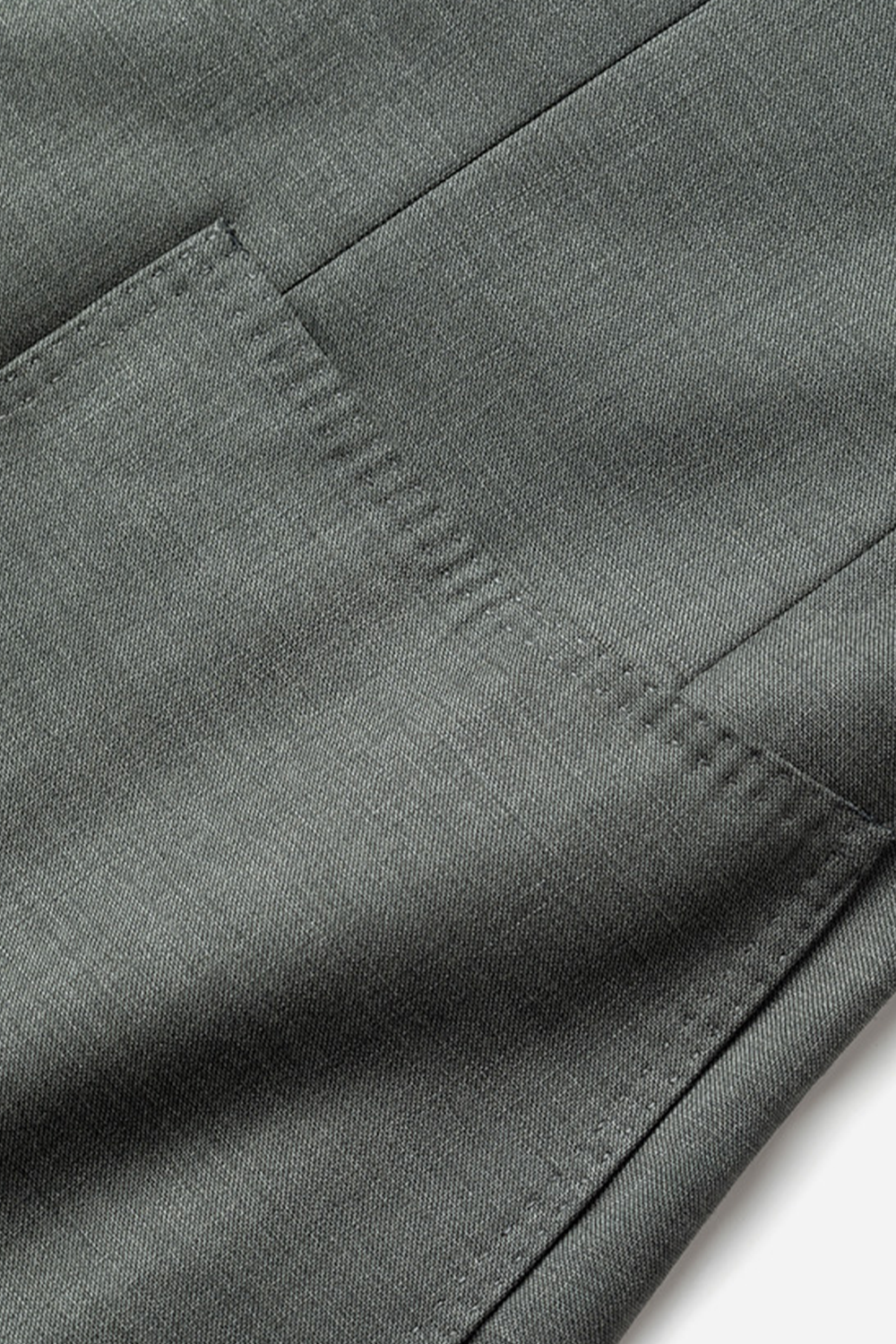 Lanifício MT GERALD - Costume single breasted, half canvas, em lã merino super 110 18.25 µ , lapela notched -  Verde Acinzentado