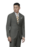 Lanifício MT GERALD - Costume single breasted, half canvas, em lã merino super 110 18.25 µ , lapela notched -  Verde Acinzentado