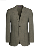 MT GERALD - Blazer desestruturado em lã mista com linho, lapela notched e bolsos patch - Verde Fendi SKR
