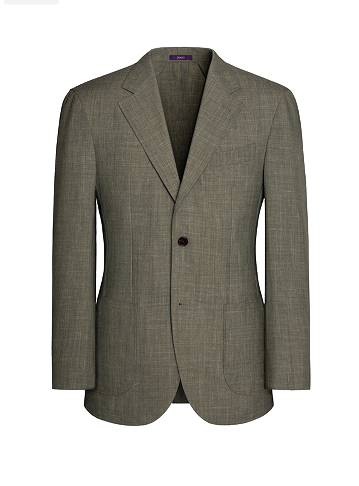 MT GERALD - Blazer desestruturado em lã mista com linho, lapela notched e bolsos patch - Verde Fendi SKR