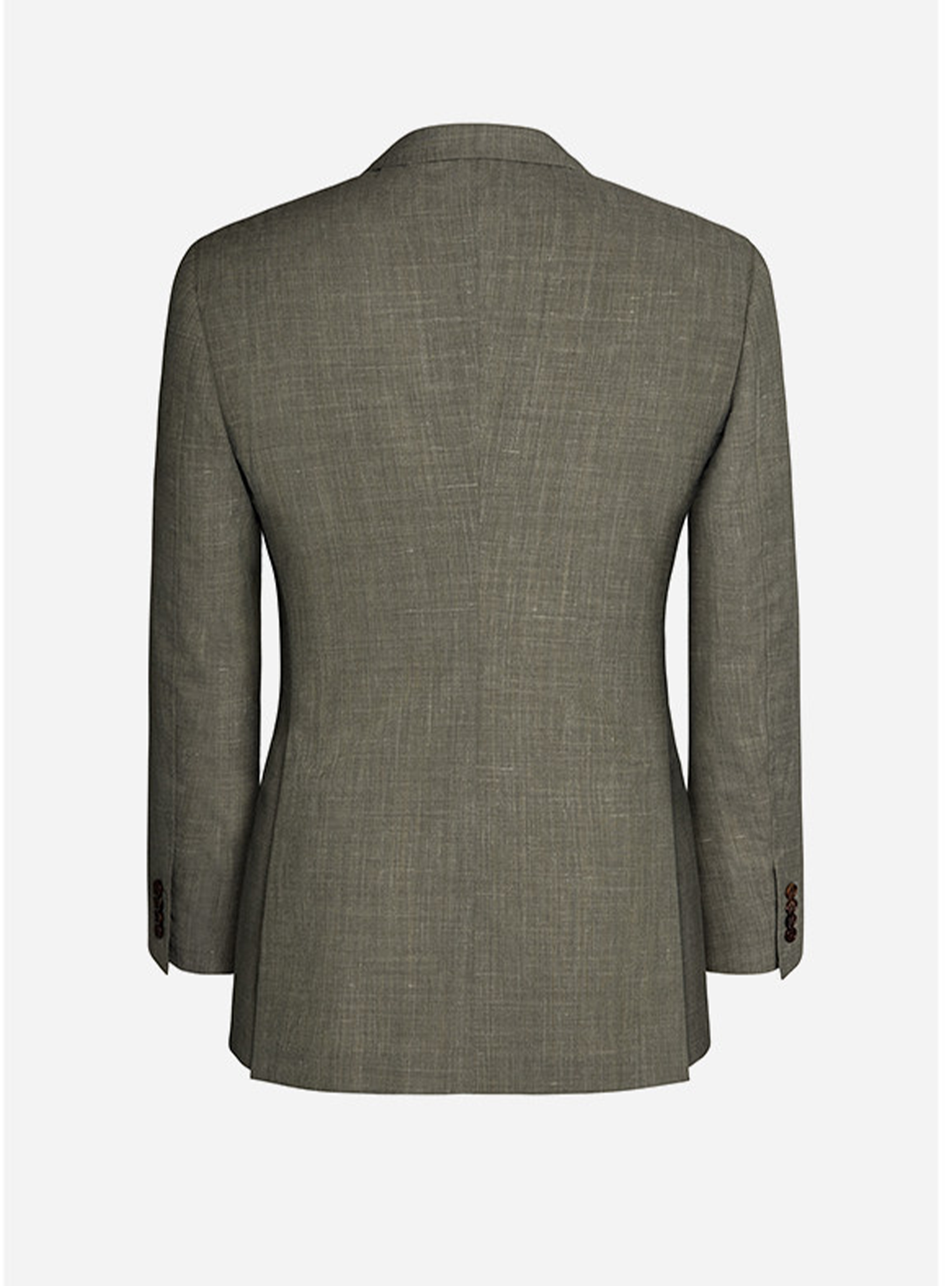 MT GERALD - Blazer desestruturado em lã mista com linho, lapela notched e bolsos patch - Verde Fendi SKR