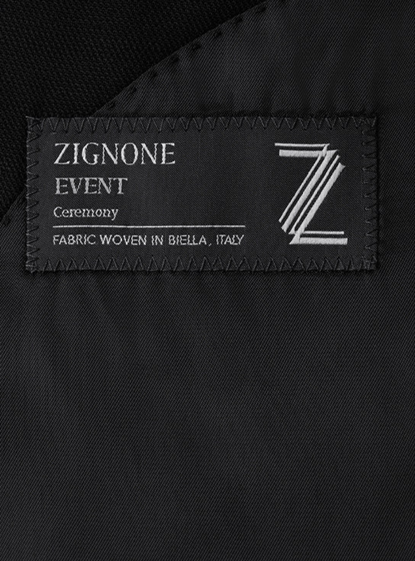 Lanifício Zignone - Blazer single breasted, half canvas, lapela peak, em lã merino super 110 18.25 µ - Preto Ceremony SKR